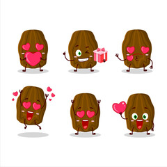 Wall Mural - Date fruit cartoon character with love cute emoticon