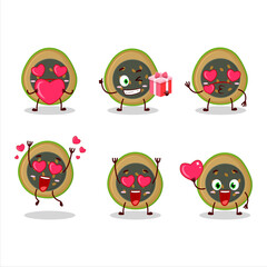 Poster - Slice of alibertia cartoon character with love cute emoticon