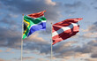 Flags of South Africa and Latvia.