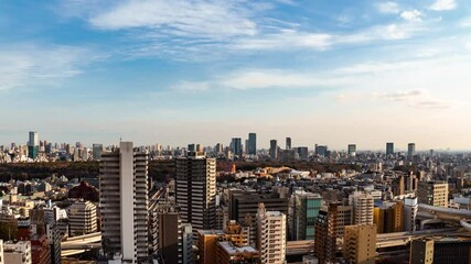 Canvas Print - 東京の都市景観　タイムラプス