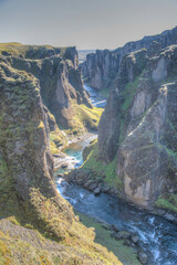 Wall Mural - Famous Fjadrargljufur canyon situated on Iceland