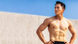 © Tom Wang - Asian Handsome sportive man doing workout outdoor