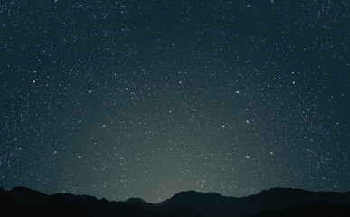 Wall Mural - mountain. backgrounds night sky with stars and moon and clouds.