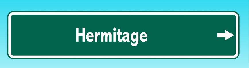 Wall Mural - Hermitage Road Sign