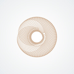 Aufkleber - Circle connect twirl for banner design. Abstract art template. Futuristic design. Digital technology backdrop. Web, graphic, banner. White background texture