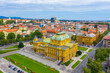 Aerial view of the Croatian National Theatre in Zagreb