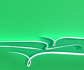 Poster - 3D rendering abstract background with waves. Creative Architectural Concept.