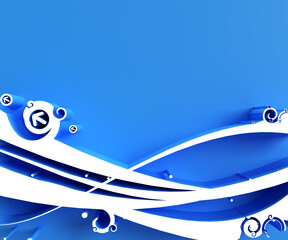 Poster - 3d rendering abstract background with waves. creative architectural concept.