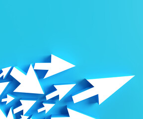 Poster - 3d rendering abstract arrow background with waves. creative architectural concept.
