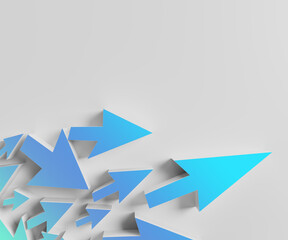 Poster - 3d rendering abstract arrow background with waves. creative architectural concept.
