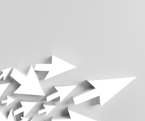 Poster - 3d rendering abstract arrow background with waves. creative architectural concept.