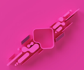 Poster - 3d render frame surface abstract background. digital 3d illustration design.