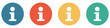 © kebox - Bunter Banner mit 4 Buttons: Informations Symbol