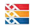 Set of modern colorful banner template. Blue, Red and Orange Banner design