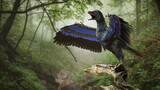 Archaeopteryx, bird-like dinosaur from the Late Jurassic period around 150 million years ago
