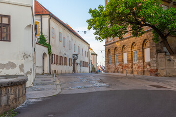 Wall Mural - Narrow street in the old town of Zagreb, Croatia