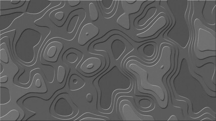 Poster - Relief structure of varying elements with flowing edges in gray - 4K abstract motion background - endless loop