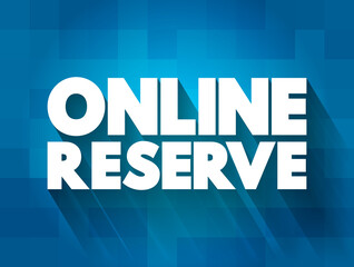 Poster - online reserve text quote, concept background