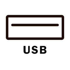 Poster - Usb graphic icon. USB port isolated on a white background
