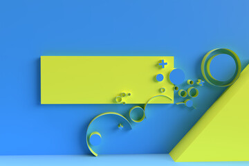 Poster - abstract 3d rendering of geometric background. 3d concept illustration.