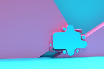 Fototapete - 3d render frame surface abstract background. digital 3d illustration design.