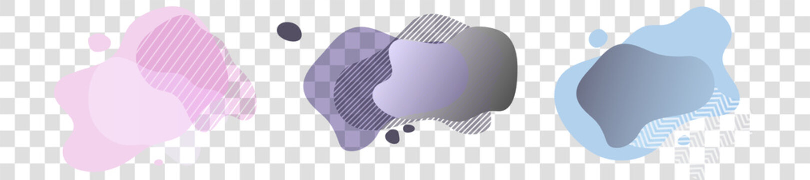 Trendy abstract flux element collection stock illustration