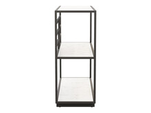 Modern Console Table With Metal Base And Marble Shelves. 3d Render