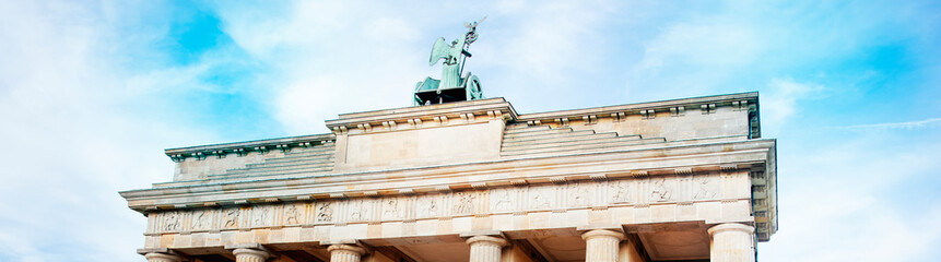 brandenburg gate in berlin, in web banner format
