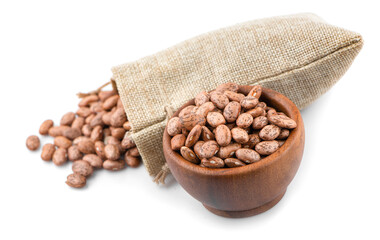 Wall Mural - pinto beans an isolated on white background