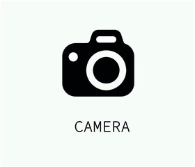 Poster - camera vector icon. Editable stroke. Symbol in Line Art Style for Design, Presentation, Website or Apps Elements, Logo. Pixel vector graphics - Vector