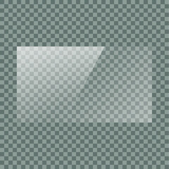 Wall Mural - vector glass plate reflect texture on transparent background. window or mirror reflection effect. st