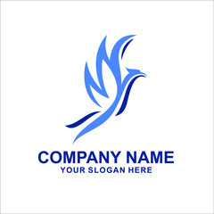 blue bird logo vector