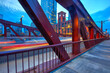 Clark Street Bridge at blue hour, Chicago, Illinois, United States