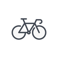 Poster - bike and cycling color line icon. bicycle vector outline colorful sign.