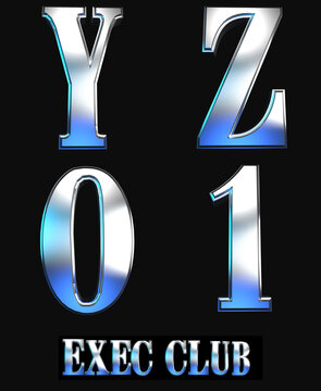 Exec club Rich Alphabet - 3D Illustration