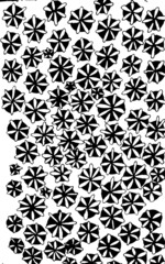 Wall Mural - black and white distressed pattern