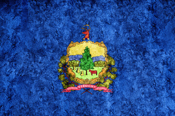 Wall Mural - Metallic Vermont state flag, Vermont flag background