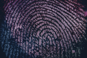 Poster - Close up beautiful abstract fingerprint on  background texture for design. Macro photography view. Close-up of pixel.