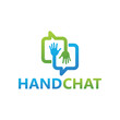 © musa - Hand chat logo template design