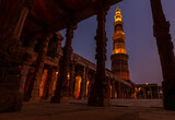Qutub Minar a highest minaret in India standing 73 m tall tapering tower of five storeys made of red sandstone. It is UNESCO world heritage site at New Delhi, India