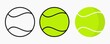 tennis ball icon set vector graphics illustration isolated on whitie