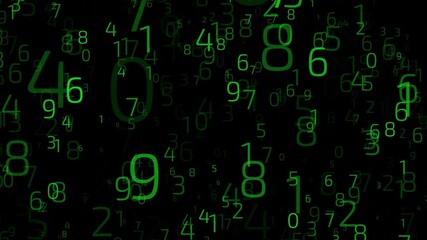 Wall Mural - digital numbers backgrounds tech loop