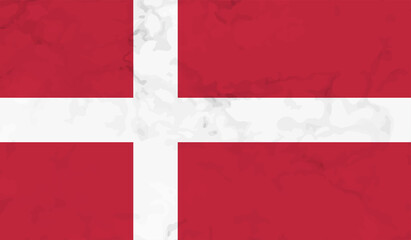 Grunge Denmark flag. Denmark flag with waving grunge texture.