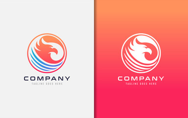 Aufkleber - Creative Logo Based Eagle Head Shape. Usable for Brand and Company. Vector Logo Illustration.