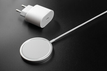 wireless magnetic charger for your phone. background