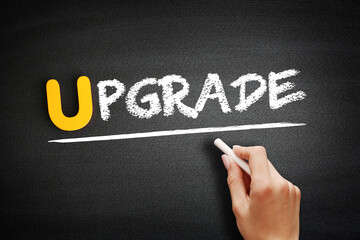 Poster - Upgrade text on blackboard, concept background