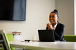 © Gerald R Carter Jr/Creative Flame - Young businesswoman sales consultant chatting in modern business office