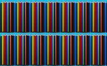 Pattern Of Rows Of Colorful Pencils