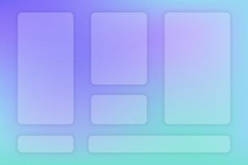 Poster - Abstract gradient background. Transparent frame in glass morphism style