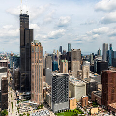 Wall Mural - Chicago Drone Skyline